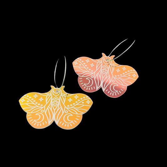 Yellow Ombre Butterfly Drop Earrings Hip Hop Women Party Gift Jewelry Ear