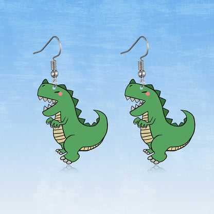 Creative Acrylic Dinosaur Dangle Earrings Charms Jewelry Fashion Creative