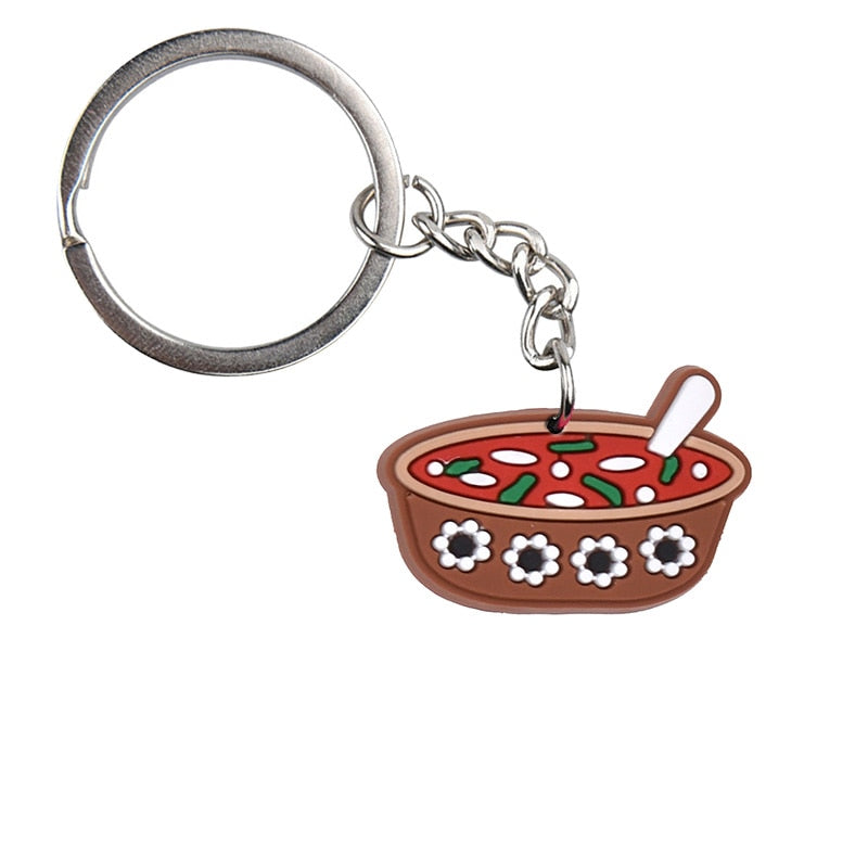 32 Styles Mexican food French Fries Keychain Cartoon Creative Gift Key Holder