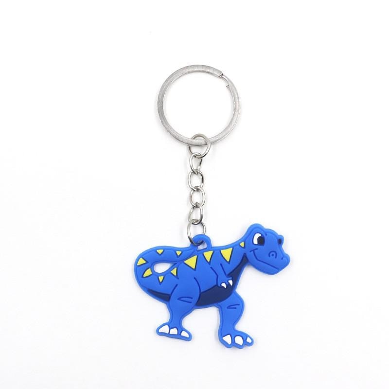 Creative Blue Dinosaur Keychain Party Gift Cute Keyring Cartoon DIY Jewelry