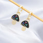Black Mushroom Drop Earrings Cartoon Art Women Party Jewelry Ear Fashion Pendant