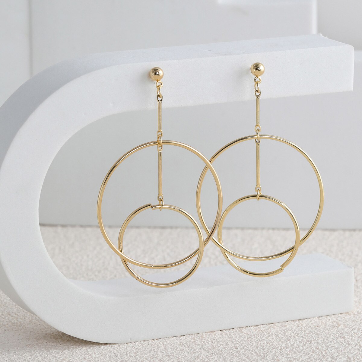Circles Pendant Dangle Earrings for Fashion Stylish Jewelry Drop Earrings