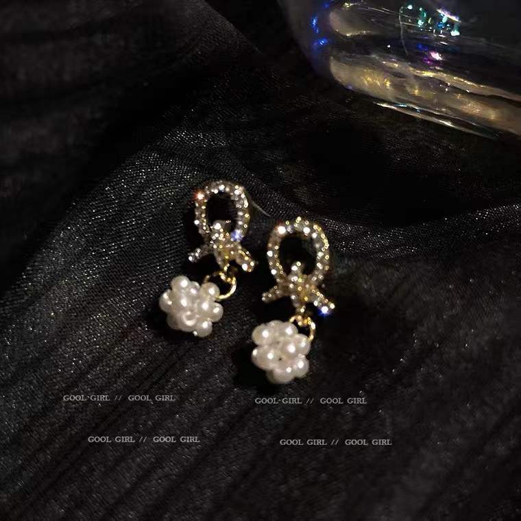 Rhinestone Loop Drop Earrings Women Party Wedding Jewelry Dangle Gifts Earrings
