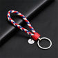 39 Styles PU Leather Braided Woven Rope Keychain DIY Bag Pendant Key Chain