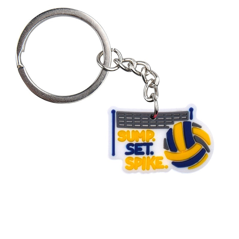 Volleyball Sport keychain Cartoon Key Ring Anime Pendant Key Holder Art Gift