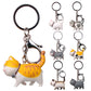 9 Colors Cute Cartoon Cat Pendant Keychain Fashion Bag Charms Ornament for Men