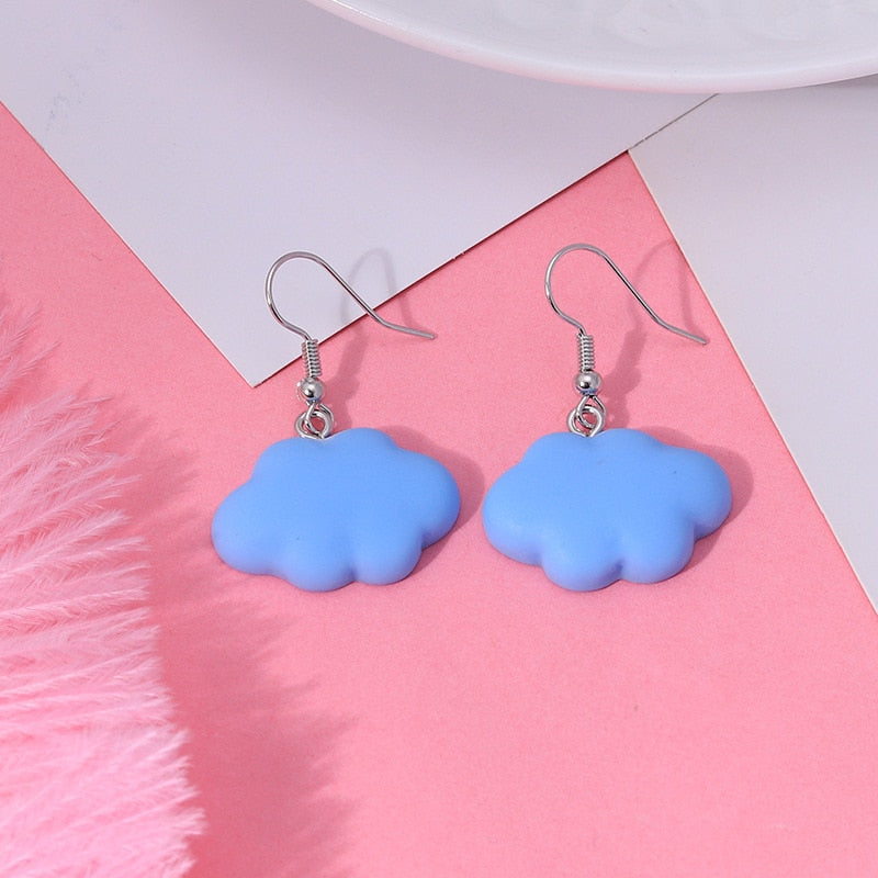 Baby Blue Clouds Dangle Earrings Women Gifts Earring Cute Girls Eardrop Jewelry