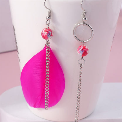 Hot Pink Pendant Dangle Drop Earrings Women Charms Earring Fashion Creative