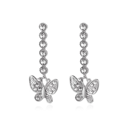 Butterfly Delicate Simple Long Drop Earrings Fashion Women Summer Party Jewelry