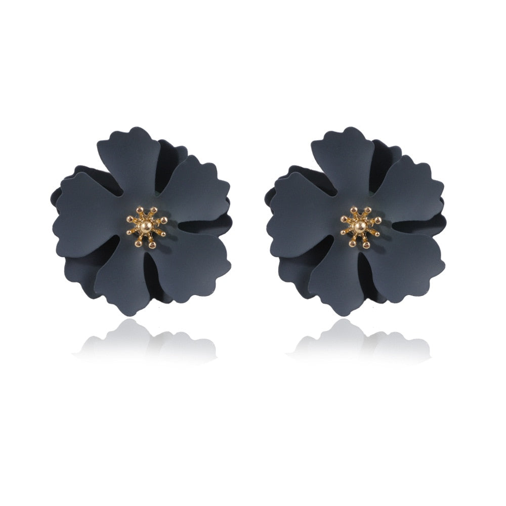 Summer Flower Stud Earrings Jewelry For Women Fashion Accessories Trendy Girl