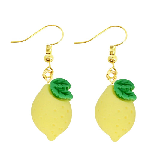 Lemon Drop Earrings Women Art Fashion Cartoon Earrings Creative Jewelry