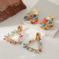 Boho Colorful Beaded Triangle Drop Earrings Women Fashion Creative Art Cute