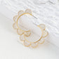 White Flower C-shaped Hoop Earrings Hip Hop Women Party Gift Jewelry Ear Fashion
