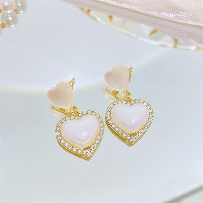 Heart Lady Cute Dangle Earrings for Women Jewelry Girls Earrings