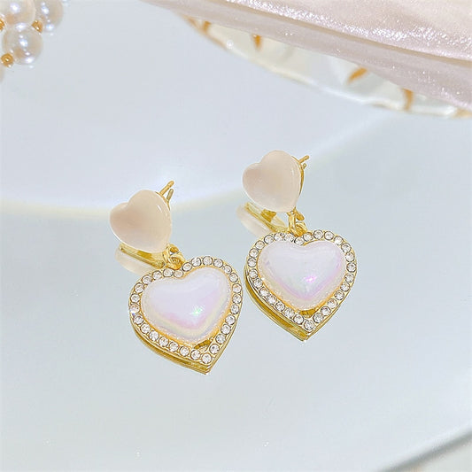 Heart Lady Cute Dangle Earrings for Women Jewelry Girls Earrings