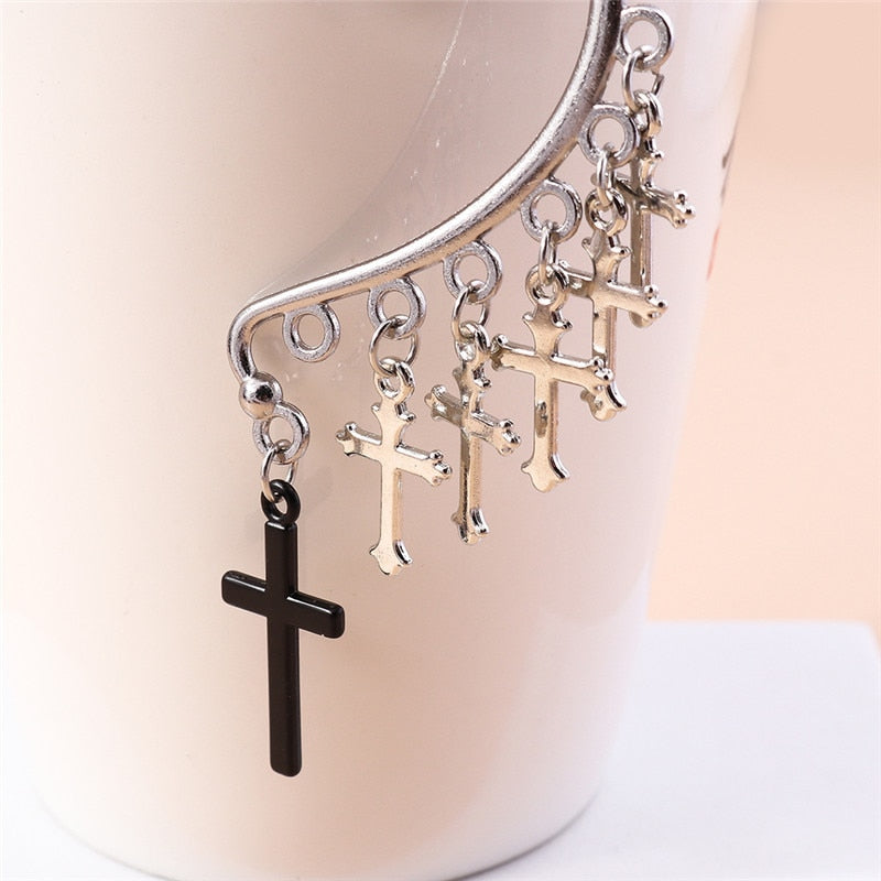 1Pc Multiple Cross Charms Ear Wrap Ear Accessories Trendy Women Fashion Earrings