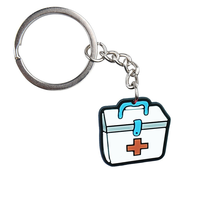 Medical Box Keyring Gift for Nurse Doctor Medical Personnel Cute Cartoon Style