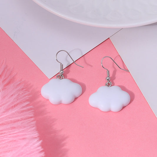 White Cloud Dangle Earrings Women Charms Earring Fashion Creative Jewelry