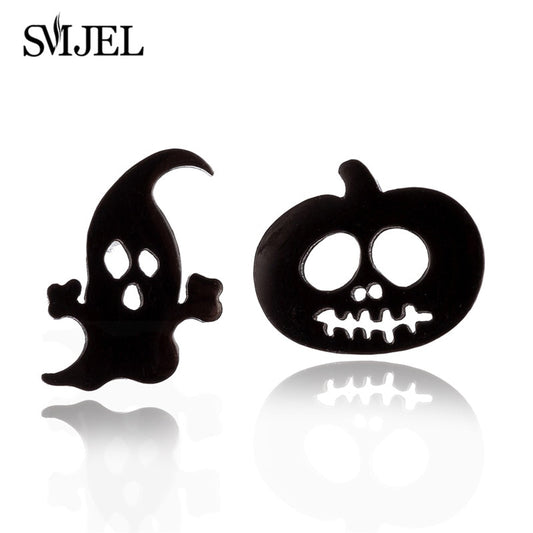 Pumpkin Ghost Stainless Steel Earrings Women Jewelry Small Studs Gifts Earring