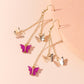 Hot Pink Glitter Drop Earrings Women Creativity Jewelry Cute Earring Girls Gift