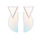 Semi-circle Holographic Acrylic Dangle Earrings Women Travel Fashion Cartoon