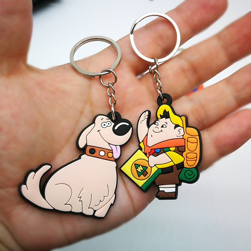 6 Styles Dog House Balloons Cartoon Rubber Key Chains Creative Keychain Cute