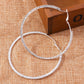 Large Crystal Hoop Earrings For Women Girl Fashion Modern Jewelry Gift