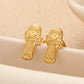 Statue Minimalist Fashion Mini Stud Earrings Women Ear Piercing Jewelry