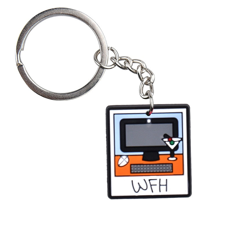 26 Styles Cart Fox Books Guitar Bus Creative Cartoon PVC Keychain For Keyring