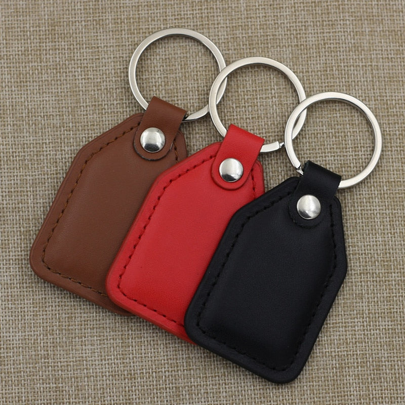 3 Styles Simple PU Leather Key Chains Solid Color Car Keychain Accessories