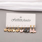 13 Styles 5-6 Pairs Set Heart Butterfly Dangle Earrings for Girls Women Birthday