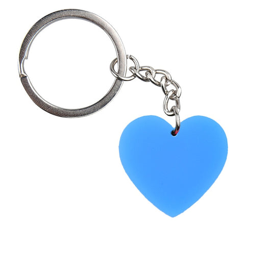 Blue Heart Keychain Cartoon Creative Gift Key Holder Keyring Anime Souvenir