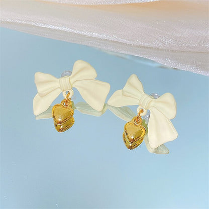 Lady Cute Bow Stud Earrings for Women Jewelry Girls Earrings