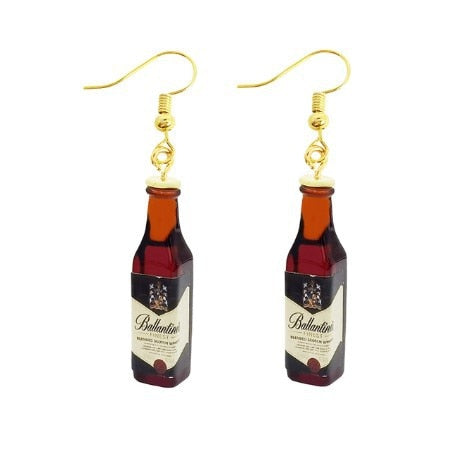 Drink Bottle Funny Design Dangle Drop Earrings Women Fashion Creative Art Cute