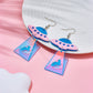Spaceship Rabbit Drop Earrings Female Travel Cartoon Earrings Creative Art