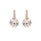 Rose Gold Color Crystal Ear Buckle Ear Studs Earrings Female Fashion Earrings