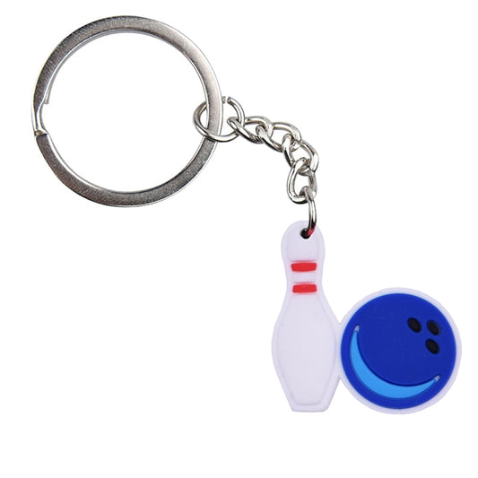 Bowling Keychain PVC Sports Pendant Key Ring Sports Souvenir Fashion Key Holder