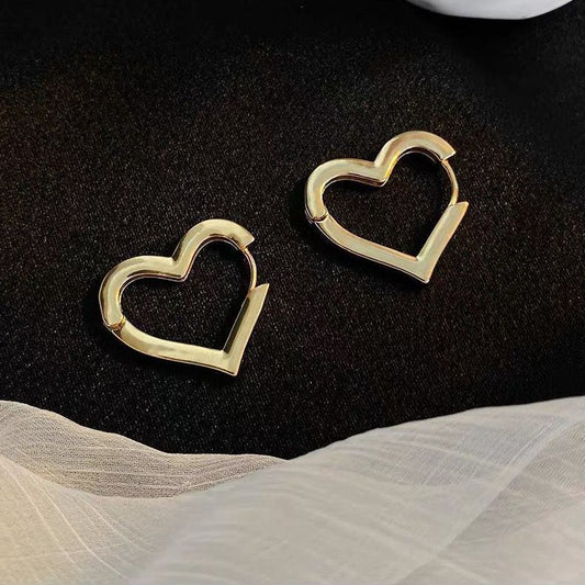 Heart Lady Cute Hoop Earrings for Women Jewelry Girls Earrings