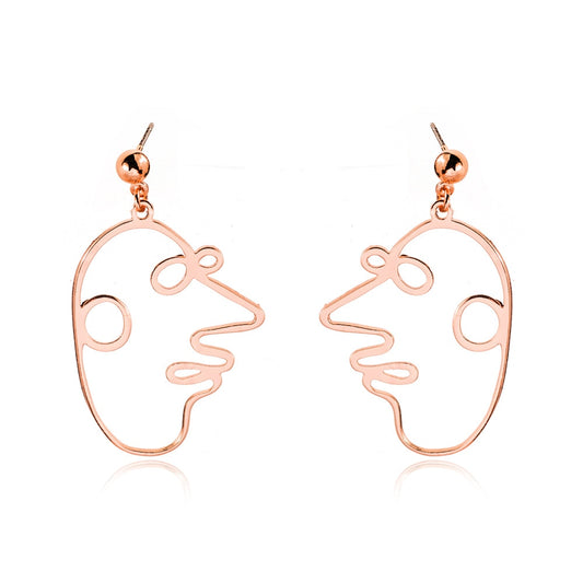 Big Nose Face Retro Abstract Drop Earrings Women Travel Fashion Cartoon Earrings