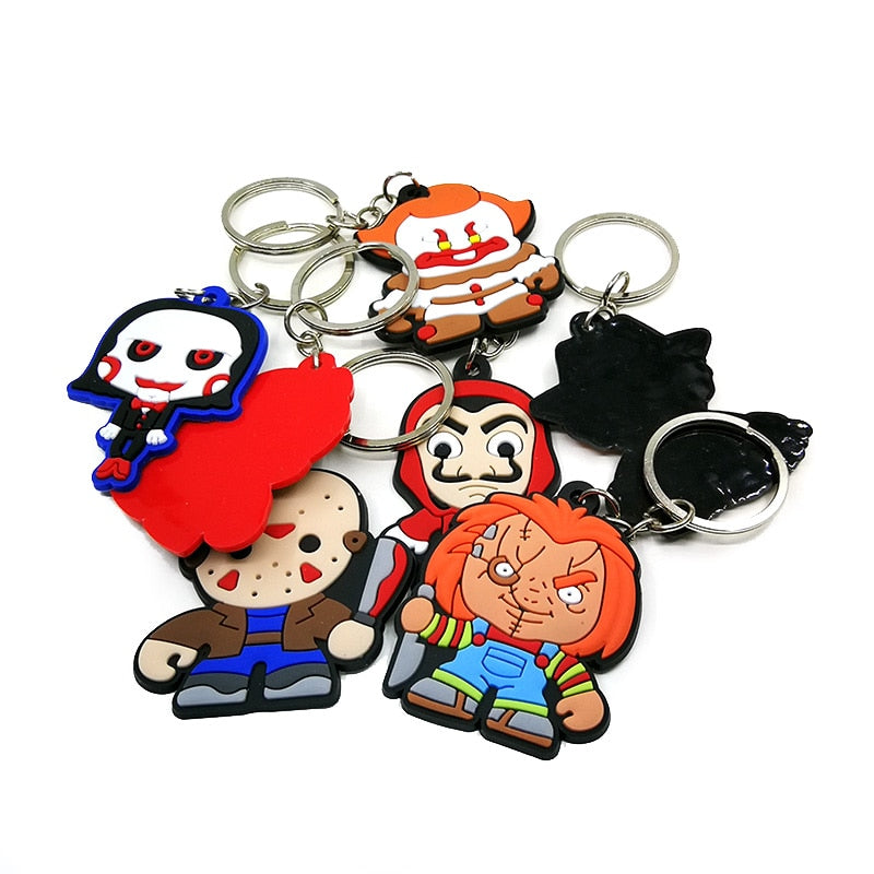 15 Styles Horror Movie Characters Keychain Cartoon Creative Gift Key Holder