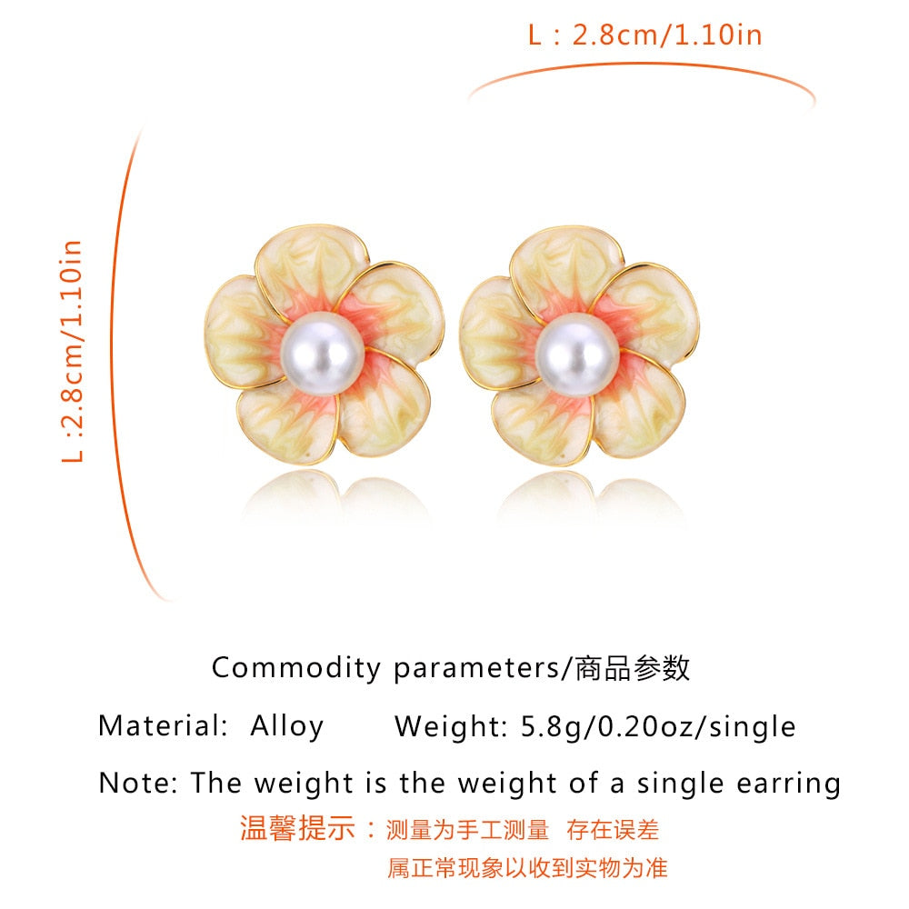 3D Flower Fashion Earrings Minimalist Creative Style Ear Studs Earrings