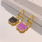 Black and Purple Kitty Drop Earrings Women Creativity Jewelry Cute Earring Girls