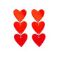 Red Hearts Drop Earrings Hip Hop Art Women Party Jewelry Ear Fashion Pendant