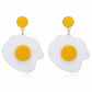 Egg Acrylic Drop Earrings Women Travel Fashion Cartoon Earrings Creative Jewelry