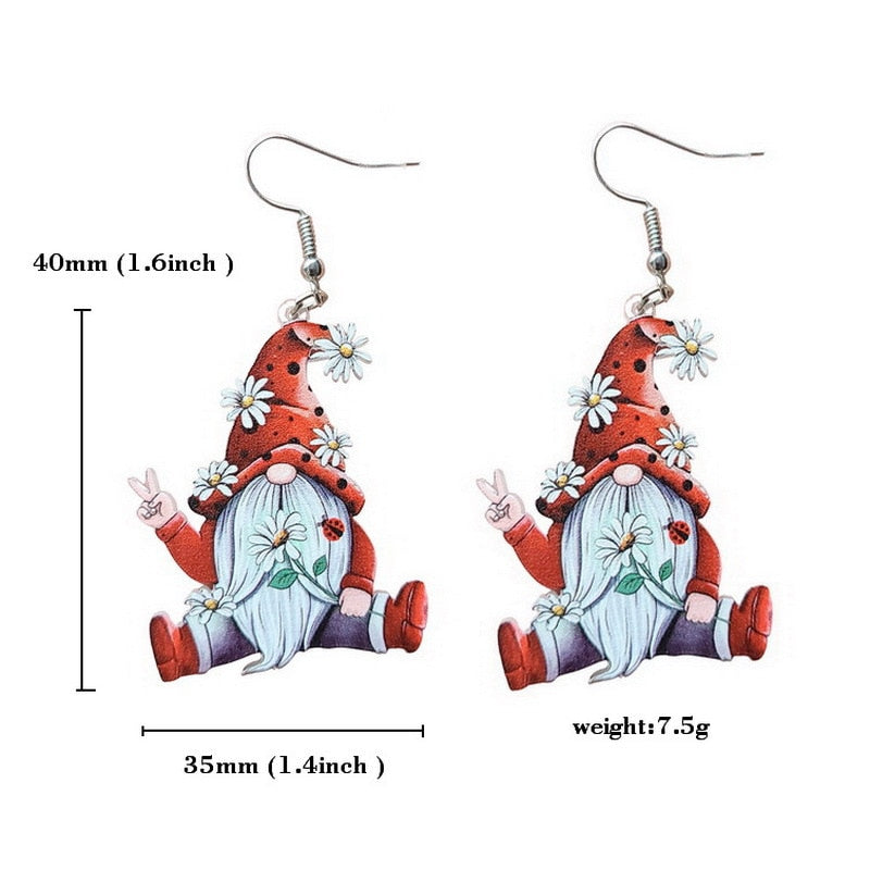 10 Styles Animal Flower Acrylic Drop Earrings Women Travel Fashion Cartoon