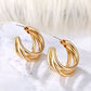 Metal Round Earrings for Women Vintage Hollow Statement Girls Jewelry Ear Stud