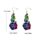 Laser Cut Floral Flower Rose love Dangle Earrings Women Girl Fashion Trendy