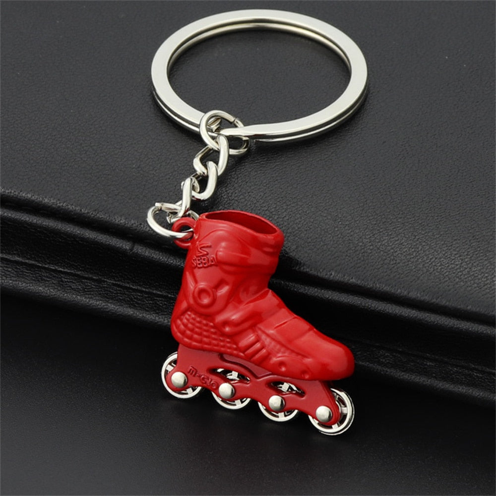 4 Styles Simulation Skates Keychain Toy Keyring Exquisite Bag Pendant Skating
