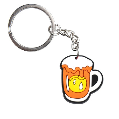 Beer Cup Keyring Gift for Men Cartoon Keychains Souvenir Jewelry Bag Pendant