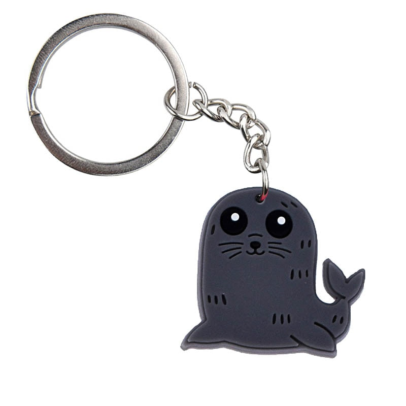 Sea Lion Cute Animals Cartoon Keychain Lovely Shape Key Holder fit women men